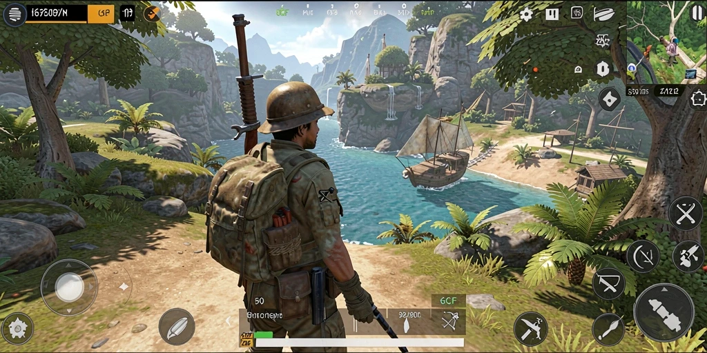 Tampilan gameplay epik di dunia terbuka 6CF yang menakjubkan.