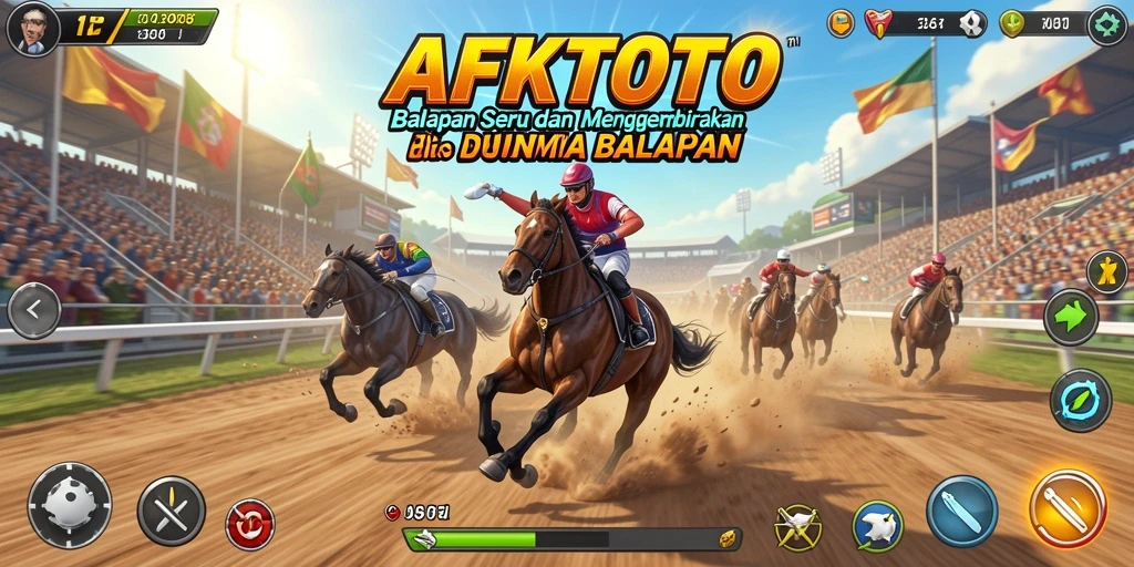 Tampilan gameplay AFKTOTO dengan aksi balapan yang seru.