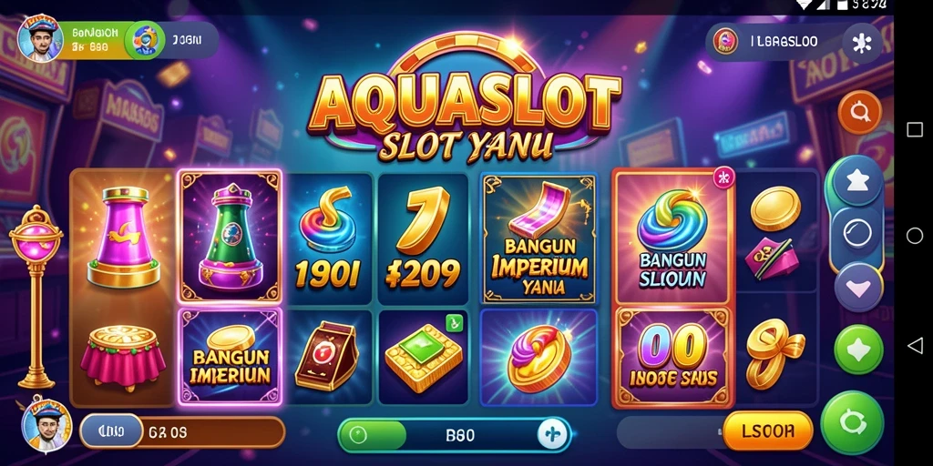 Tampilan permainan AQUASLOT yang menarik dengan berbagai mesin slot.
