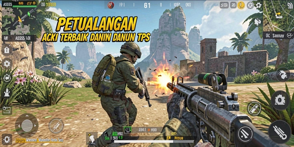 Tampilan menarik dari gameplay ASG55 dengan aksi TPS yang dinamis.