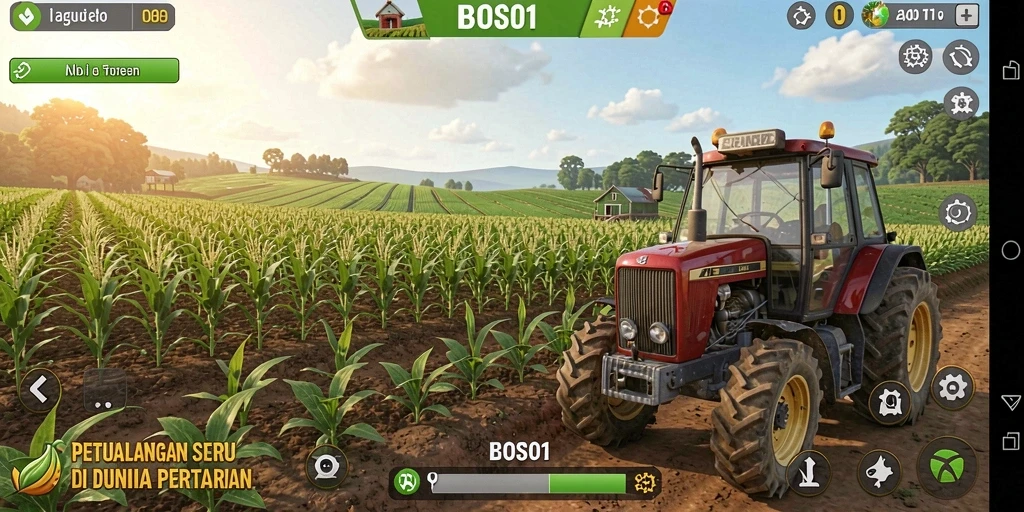 Tangkapan layar menampilkan gameplay mengasyikkan dengan tanaman subur di ladang.