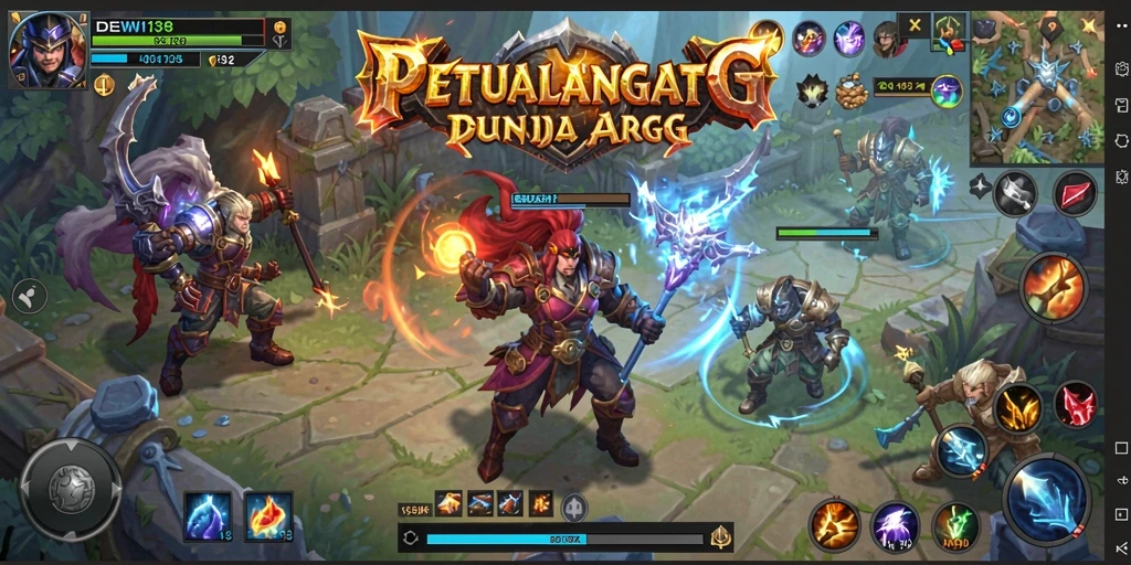 Tangkapan layar gameplay DEWI138 menampilkan aksi pertempuran yang mendebarkan.