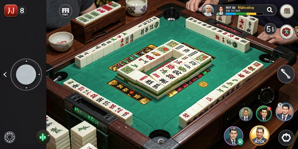 Tampilan menawan dari gameplay Mahjong JKTOK yang menarik.