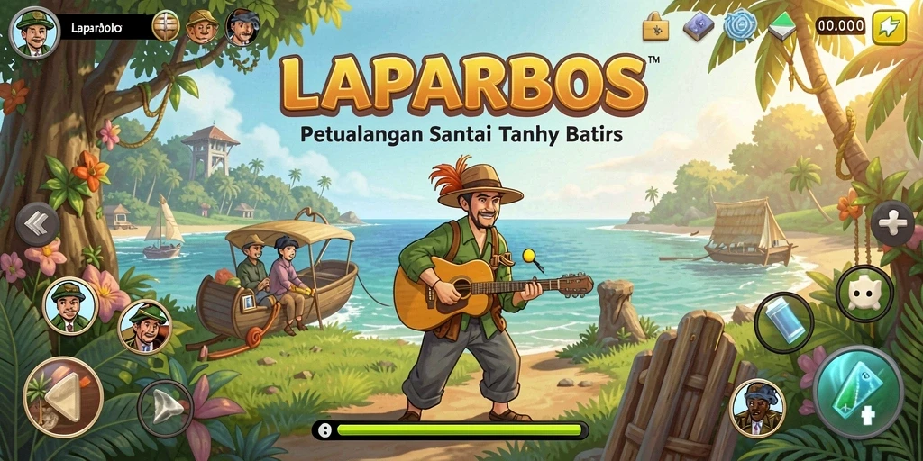Tampilan gambar gameplay LAPARBOS dengan dunia dan karakter yang menarik.