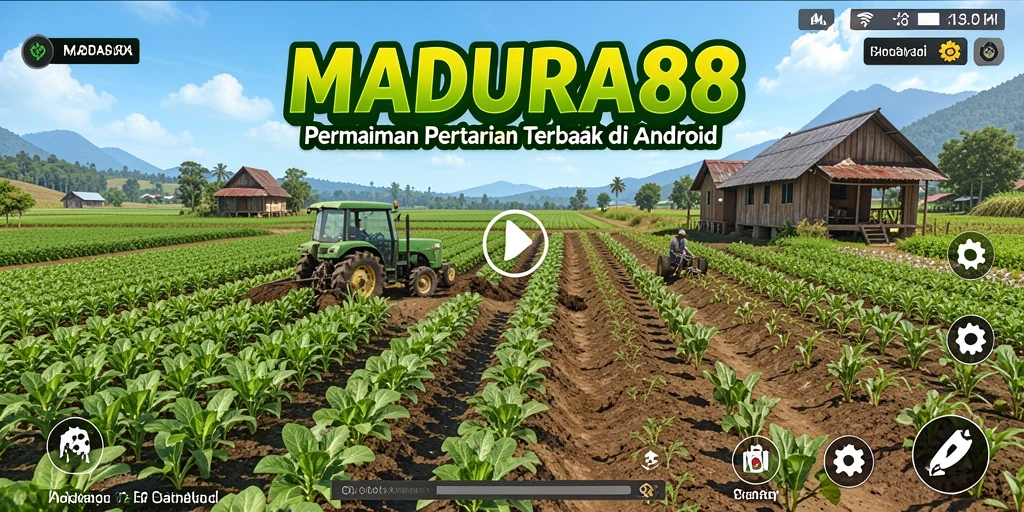 Tangkapan layar permainan MADURA88 menunjukkan ladang subur dengan tanaman yang sedang tumbuh.