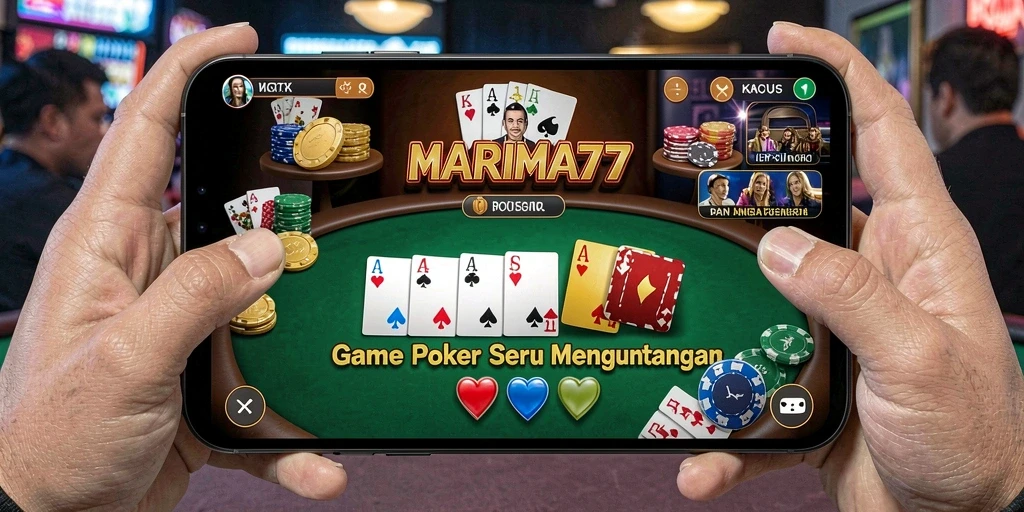 Tampilan gameplay seru di MARIMA77 dengan fitur poker menarik.