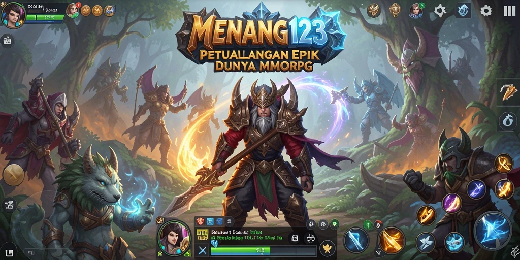 Tampilan gameplay epik dalam dunia MENANG123 yang menakjubkan.