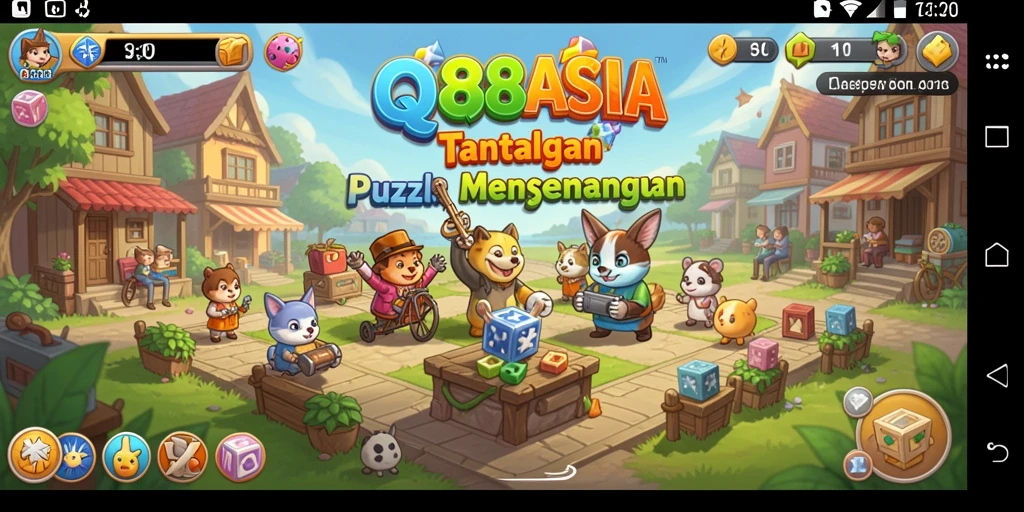 Screenshot utama QQ88ASIA yang menunjukkan gameplay Puzzle yang menarik.