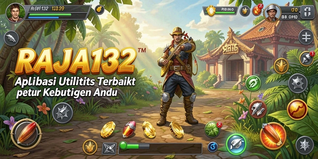 Tampilan aplikasi RAJA132 dengan fitur utilitasnya yang lengkap.