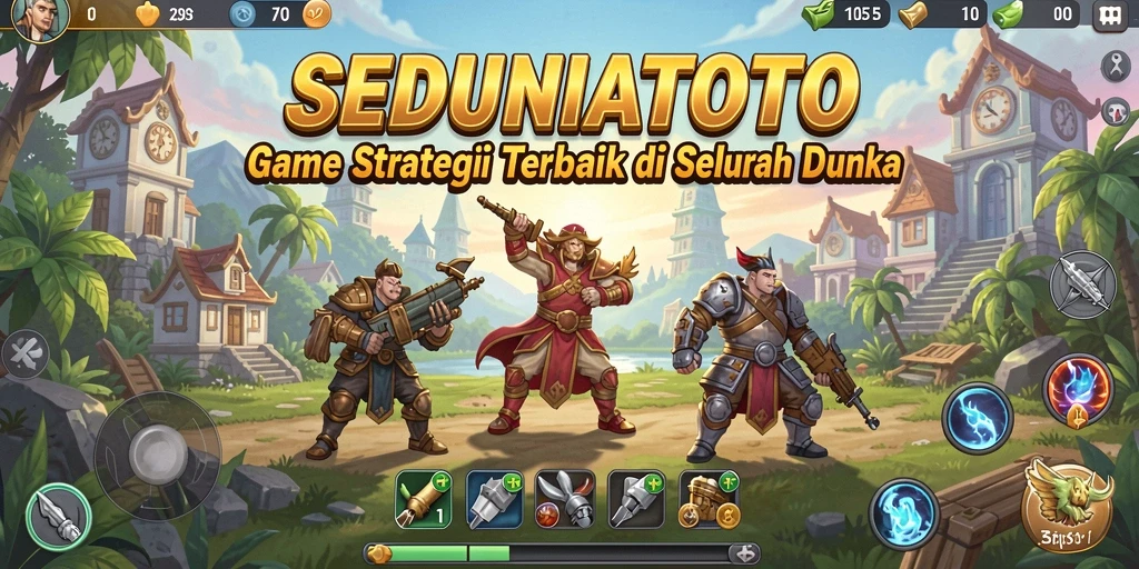 Tampilan gameplay SEDUNIATOTO yang menarik dan strategis.