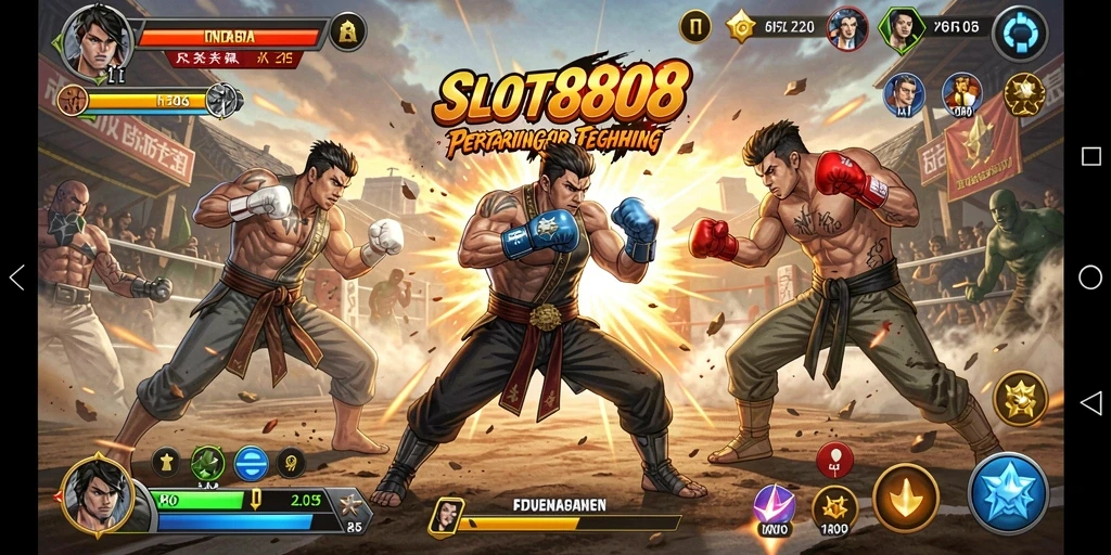 Tampilan gameplay yang seru dan menegangkan dalam SLOT8808.