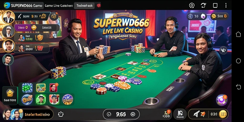Gameplay Live Casino yang seru di SUPERWD666.