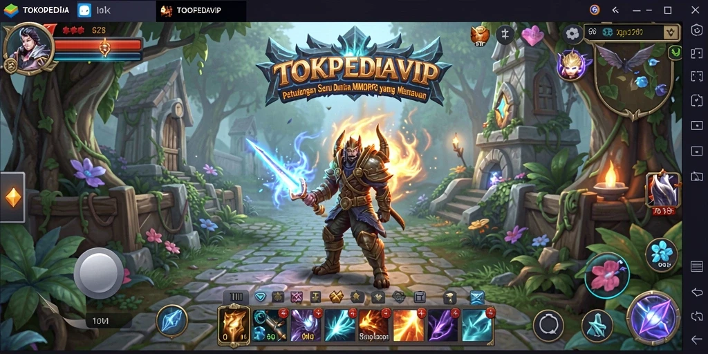 Tampilan gameplay TOKOPEDIAVIP yang memukau dan berinteraksi dengan pemain.