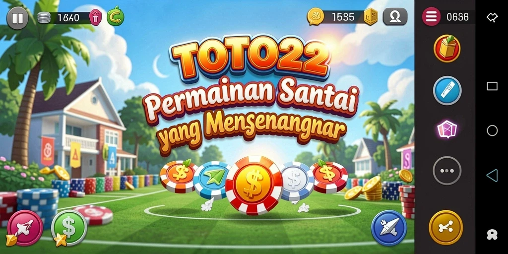 Tampilan gameplay TOTO22 yang cerah dan menghibur.