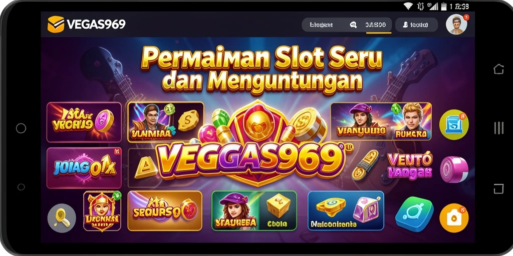 Screenshot gameplay slot yang penuh warna di VEGAS969.