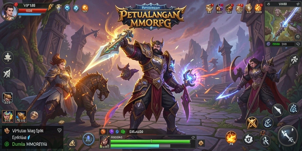 Tampilan gameplay epik dari VIP188 yang menampilkan aksi pertarungan seru.