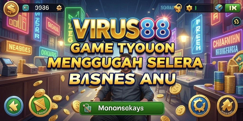 Gameplay seru VIRUS88 dengan elemen Tycoon yang menarik.