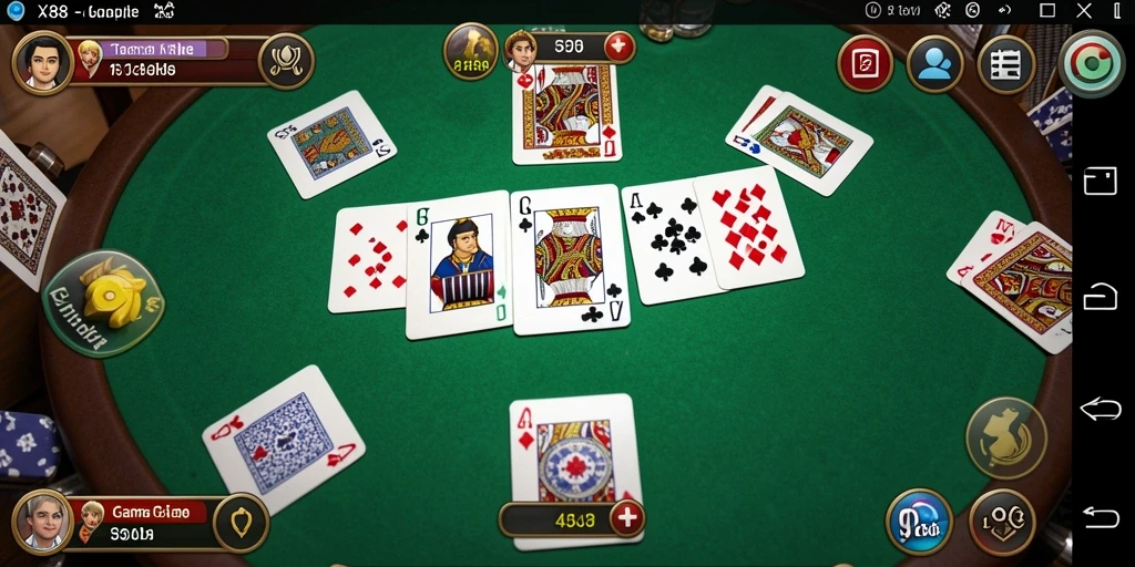 Tampilan gameplay X88 yang menarik dan seru saat bermain Gaple.